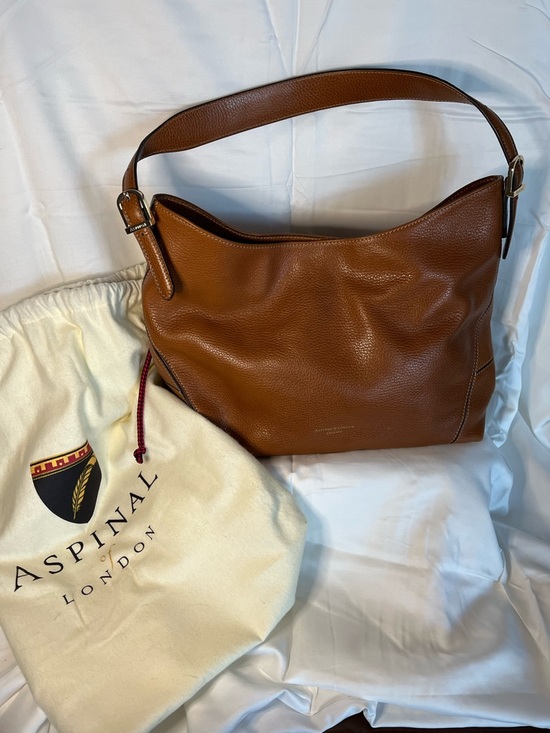Aspinal Of London Handbags - Aspinal London Tan Leather Shoulder Hobo